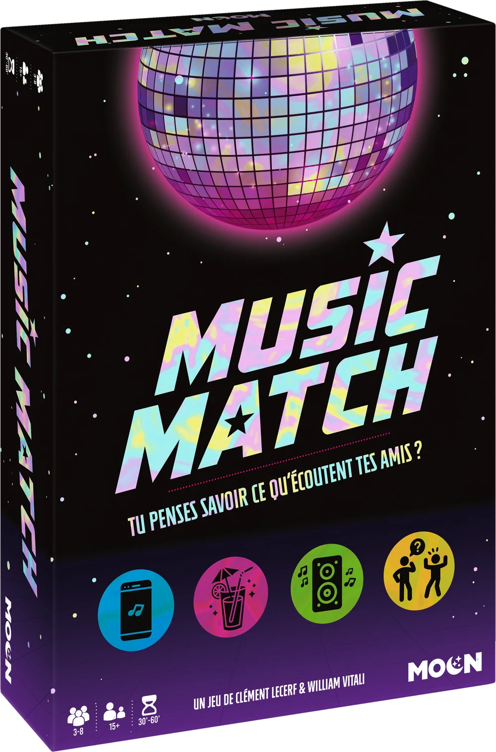 Boîte du jeu MusicMatch, nouvelle édition Moon Éditions avec effet foil